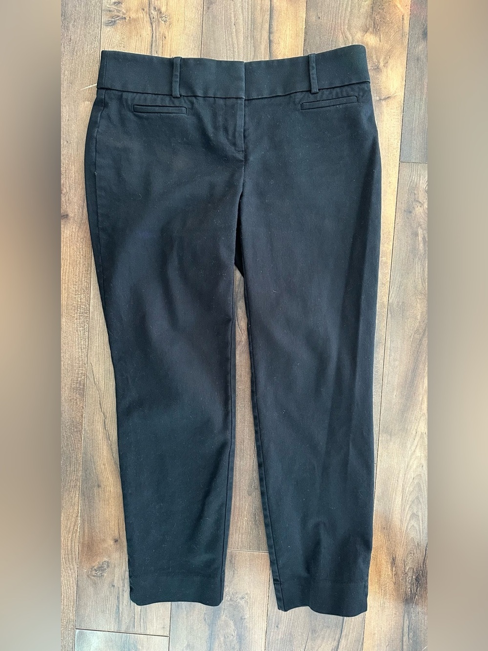 LOFT Marisa Black Crop Ankle Pants Stretch Career Office Size 0